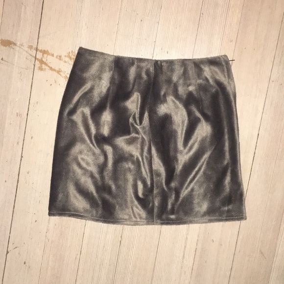 Fur Grey Mini Skirt - Picture 2 of 4